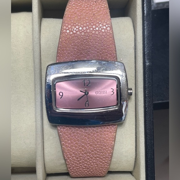 Vintage Ecclissi Sterling Silver 925 Stingray Leather Band...